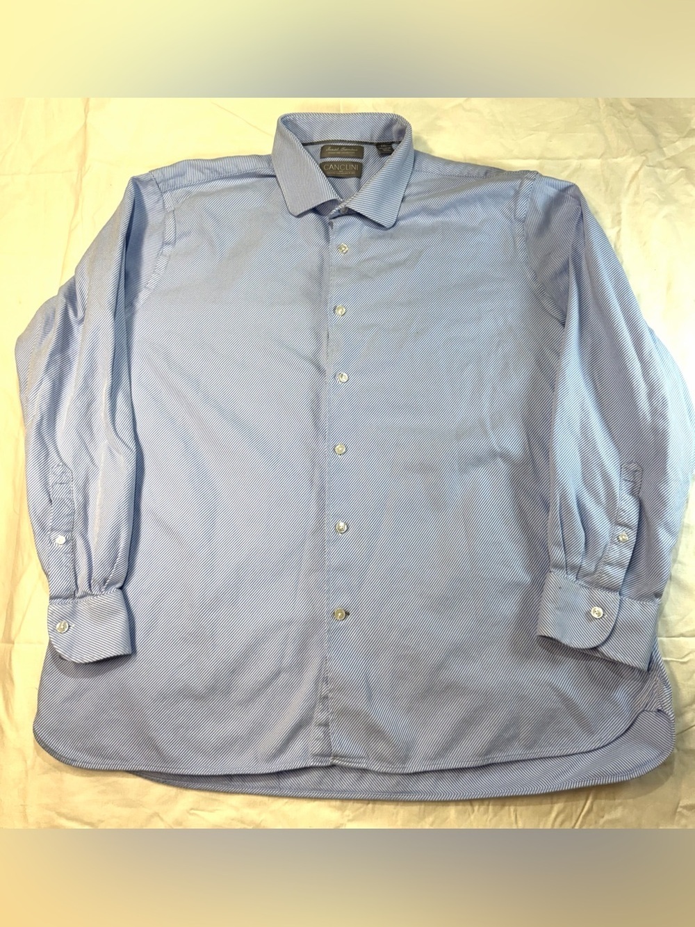 Daniel Cremieux Signature Collection cotton blue white stripes. Canclini 1925